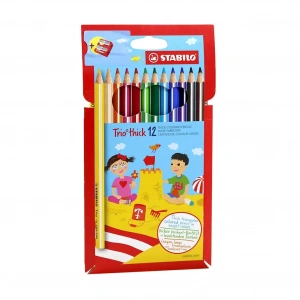 STABILO 203/2-12 TRIO THICK 12 Lİ K.BOYA+KALEMTRAŞ