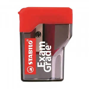 Stabilo 4518 Hazneli Sınav Kalemtraşı Şeffaf Siyah Blister