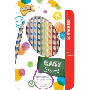 Stabilo Easycolors Sol 12 Renk Set + Kalemtıraş Askılı Paket