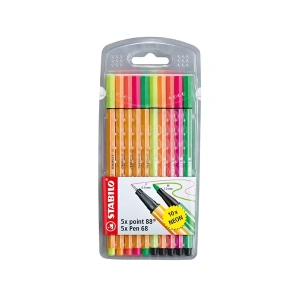 Stabilo Keçe Uçlu İnce Kalem 88 Point & Pen 68 Karışık Renk 10 LU 8868/10-1