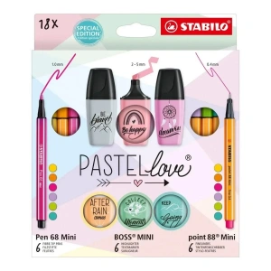 Stabilo Pastellove Mini Set 18li