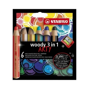 Stabilo Woody 3in1 ARTY 6lı + Kalemtıraş