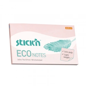 STİCKN 21750 ECO YAPIŞKANLI NOT KAĞIDI 76x127 100 YAPRAK PEMBE