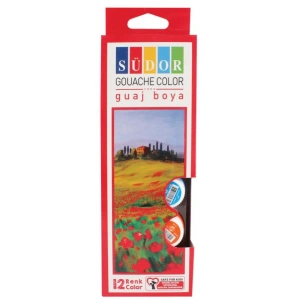 SÜDOR 12 RENK GUAJ BOYA ŞİŞE 15 ml SD525