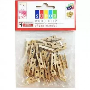 SÜDOR BS129 AHŞAP MANDAL BÜYÜK BOY 3.5cm NATURAL 20Lİ