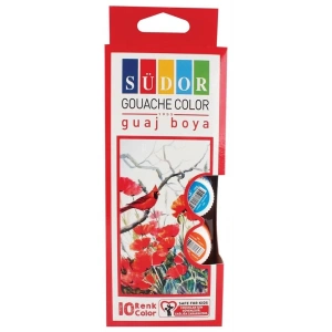Südor Guaj Boya Seti 10 Renk x 15 ml. Şişe