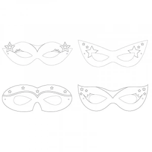 Superhero Girl Boyanabilir Maske 12  Adet