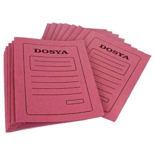 Tam Kapak Pembe Karton Telli Dosya (50 li Paket)