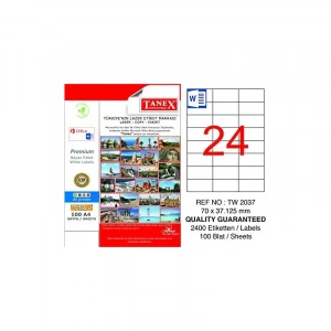 TANEX 70x37.125 LASER ETİKET TW-2037