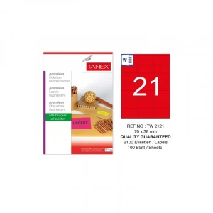 TANEX 70x38 LASER ETİKET TW-2121