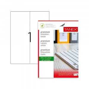 Tanex Laser Etiket Kod 2297 X 105mm x 297mm