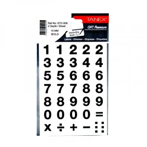 Tanex Stc-506 Rakam Etiketi 15mm 2li Poşet