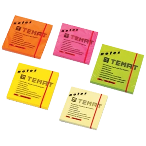 Temat Yapışkanlı Not Kağıdı 75x75 MM Fosforlu Pembe 10612