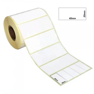 Termal Barkod Etiketi 40x20mm Yanyana 5 li Bitişik (5000 li)