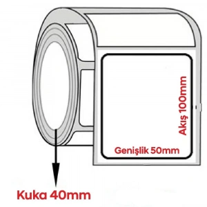 Termal Çok Amaçlı Barkod Etiketi 100x50mm (1000 li Rulo)
