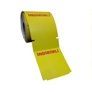TERMAL KARTON RAF ETİKETİ SARI İNDİRİMLİ 135X100 250 ADET