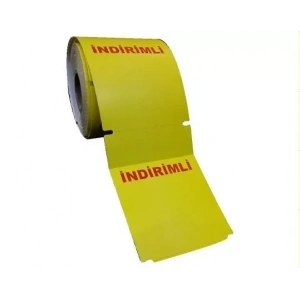 TERMAL KARTON RAF ETİKETİ SARI İNDİRİMLİ 135X100 250 Lİ