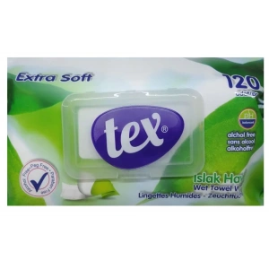 Tex Kapaklı Islak Mendil-Havlu 120 Li