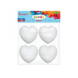 Ticon Köpük Kalp (8Cm) 4’lü Paket 328566