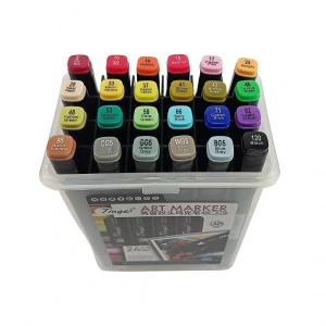 Tinge Art Marker Plastik Çantalı Seti 24lü MS 818