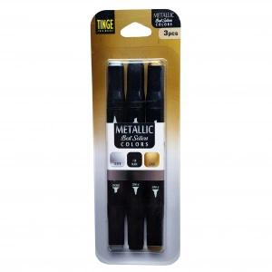Tinge Marker 3lü Metalik Set