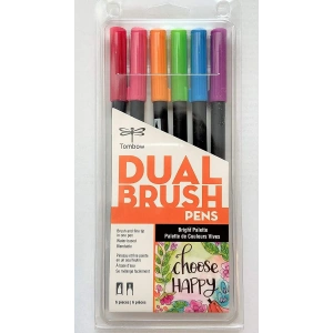 Tombow Dual Brush Pen Kalemi Seti Bright Renkler 56210 6 Renk