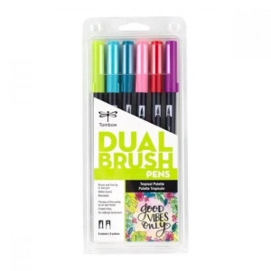 Tombow Dual Brush Pen Kalemi Seti Tropical Renkler 56211 6 Renk