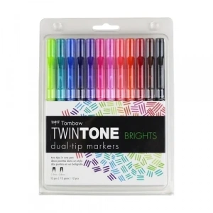 Tombow Twın Tone Markör Rainbow Tonlar Seti 12 Renk