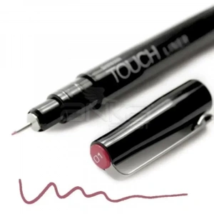 Touch Liner Renkli Çizim Kalemi 0,1mm Wine Red
