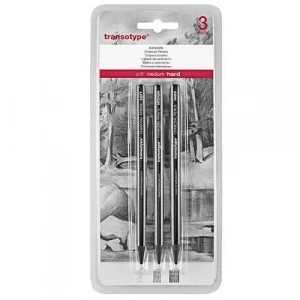 Transotype Woodless Charcoal Pencil Füzen Kalem Seti 3lü