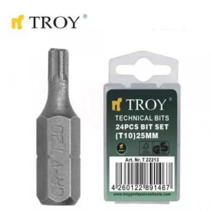Troy 22213 Bits Uç Seti (T10x25mm, 24 Adet)
