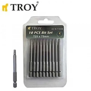 Troy 22242 Torx Bits Uç Seti (T20x75mm, 10 Adet)