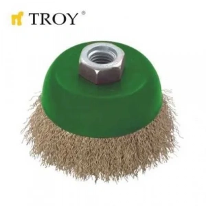 Troy 27710-100 Saçaklı Çanak Fırça (100mm)