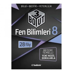 Tudem 8.Sınıf Fen Bilimleri 3 BOYUT