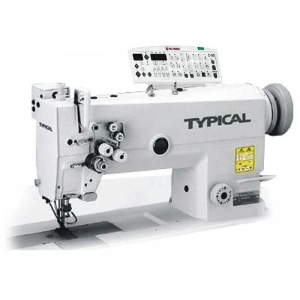 Typical GC-6842-MD3 Çift İğne Küçük Mekik İptalsiz İplik Kesici Kilit Dikiş (İnce ve Orta mat. için)