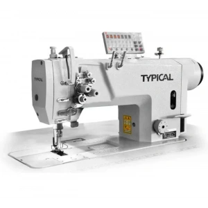 Typical GC-9420-MD3 Çift İğne Küçük Mekik İptalsiz İplik Kesicili Kilit Dikiş Mikro Yağlamalı Direct Drive Orta Mat için