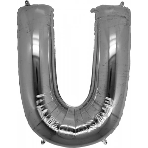 U Harfi Gümüş Folyo Balon