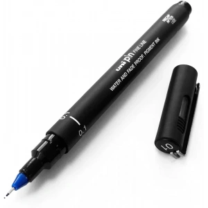 UNİ 200 PİN ÇİZİM KALEMİ 0.1mm MAVİ