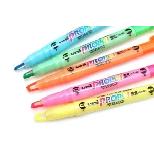 Uni Ball Propus Çift Uçlu Cep Tipi Fosforlu Kalem (5 li Paket)