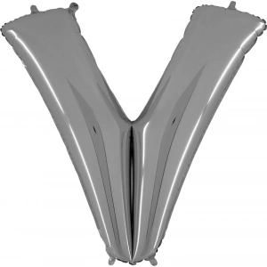 V Harfi Gümüş Folyo Balon