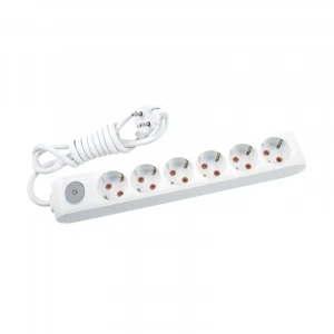 Viko 16451 Multi-let Anahtarlı Topraklı Priz Çoklayıcı 5m 6lı