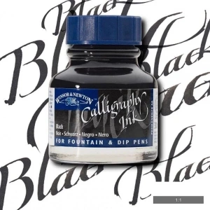 WINSOR&amp;NEWTON KALİGRAFİ MÜREKKEBİ 30 ml. BLACK 030 1110030