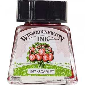 Winsor & Newton Ink Çini Mürekkebi 14ml 601 Scarlet