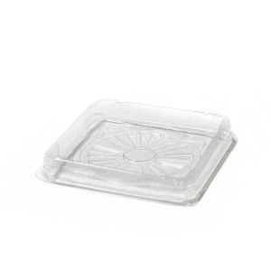 Yaş Pasta Kare Kase Şeffaf 12x12x2 Cm