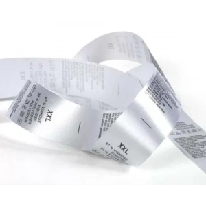 Yıkama Talimatı İngiliz Saten 35mmx200 Metre