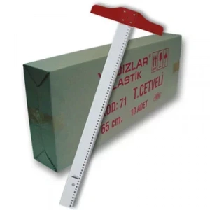 YILDIZLAR 65 CM. PLASTİK (T) CETVELİ  KOD.071