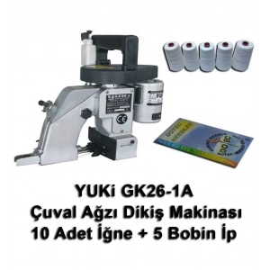 Yuki GK26-1A Çuval Ağzı Dikiş Makinası + 10 Adet İğne + 5 Bobin İp