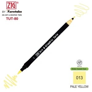 Zig Art&Graphic Twin Çift Uçlu Keçe Grafik Kalemi 013 Pale Yellow
