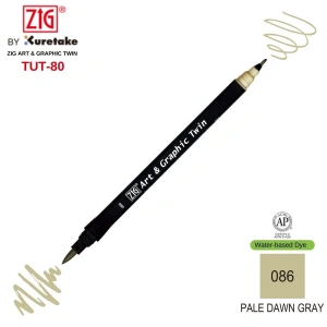 Zig Art&Graphic Twin Çift Uçlu Keçe Grafik Kalemi 86 Pale Dawn Gray
