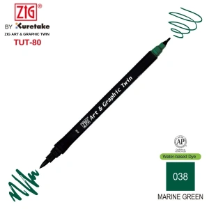 Zig Art&Graphic Twin Tut-80 Çift Uçlu Keçe Grafik Kalemi 038 Marine Green
